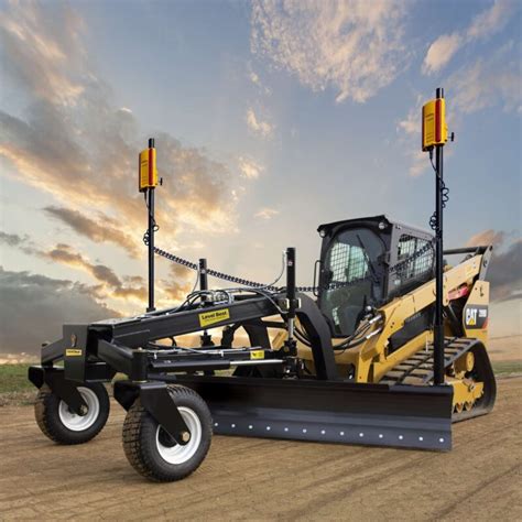 skid steer laser box blade|skid steer grading machines.